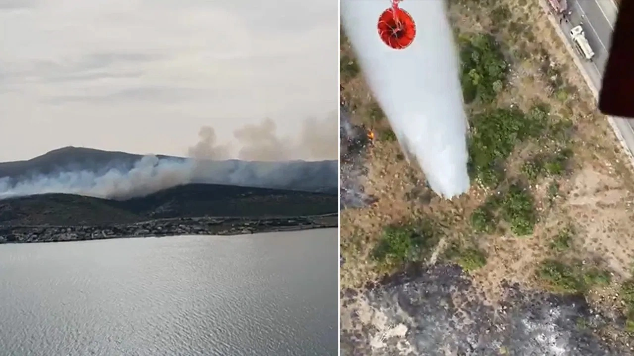 Foça'nın ardından şimdi de Urla: İzmir'de makilik yangını!