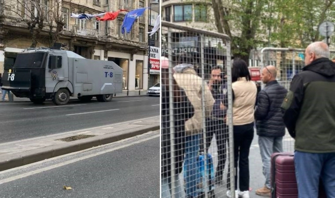 Taksim'e çıkan yollar trafiğe kapatıldı; işlerine gidenler yürüdü