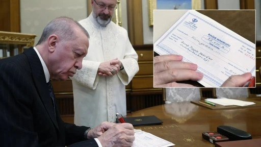 Erdoğan'dan Diyanet Vakfı’na 27 bin TL'lik kurban bağışı